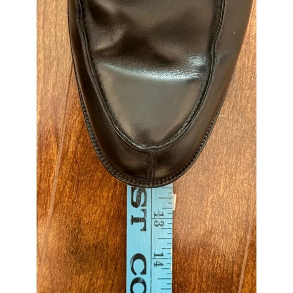 Preppy Penny Loafers Old Money Size 9-9.5 (EU 43) ECCO Queenstown Black Academia - Picture 7 of 8